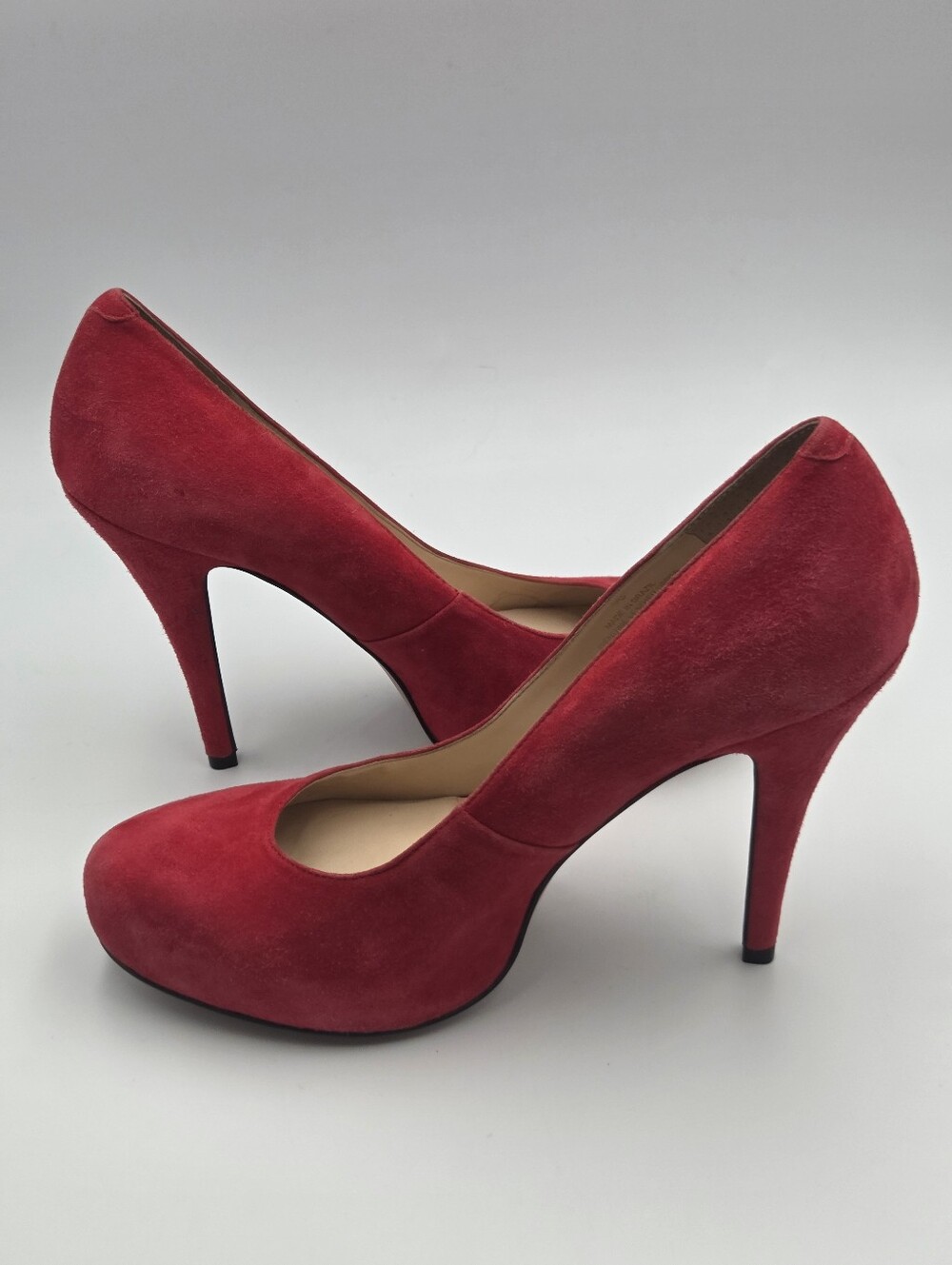 Talbots Red Suede Leather 4in Heels Size 9B Career Shoes Chic Stilletto EUC - Picture 6 of 14